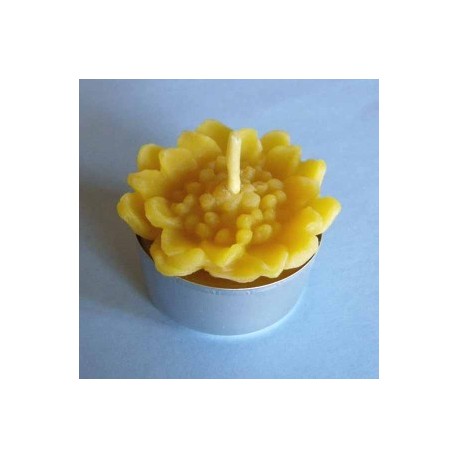 Bougie chauffe-plat en cire d'abeille Fleur 3