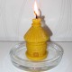 Bougie en cire abeille ruche en paille 2