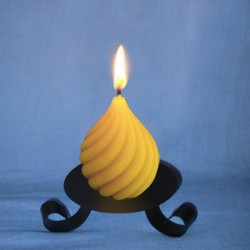 Beeswax candle twisted