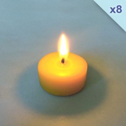 Lot de 8 recharges bougies chauffe-plats pour support en verre