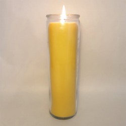 Bougie veilleuse / votive en cire d'abeille (90h)