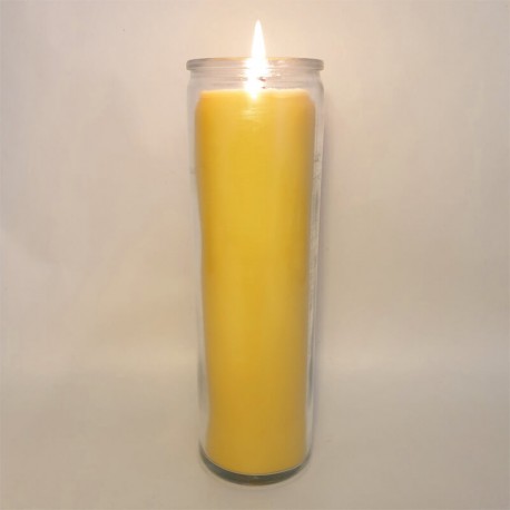 Bougie longue durée veilleuse votive neuvaine en cire d'abeille